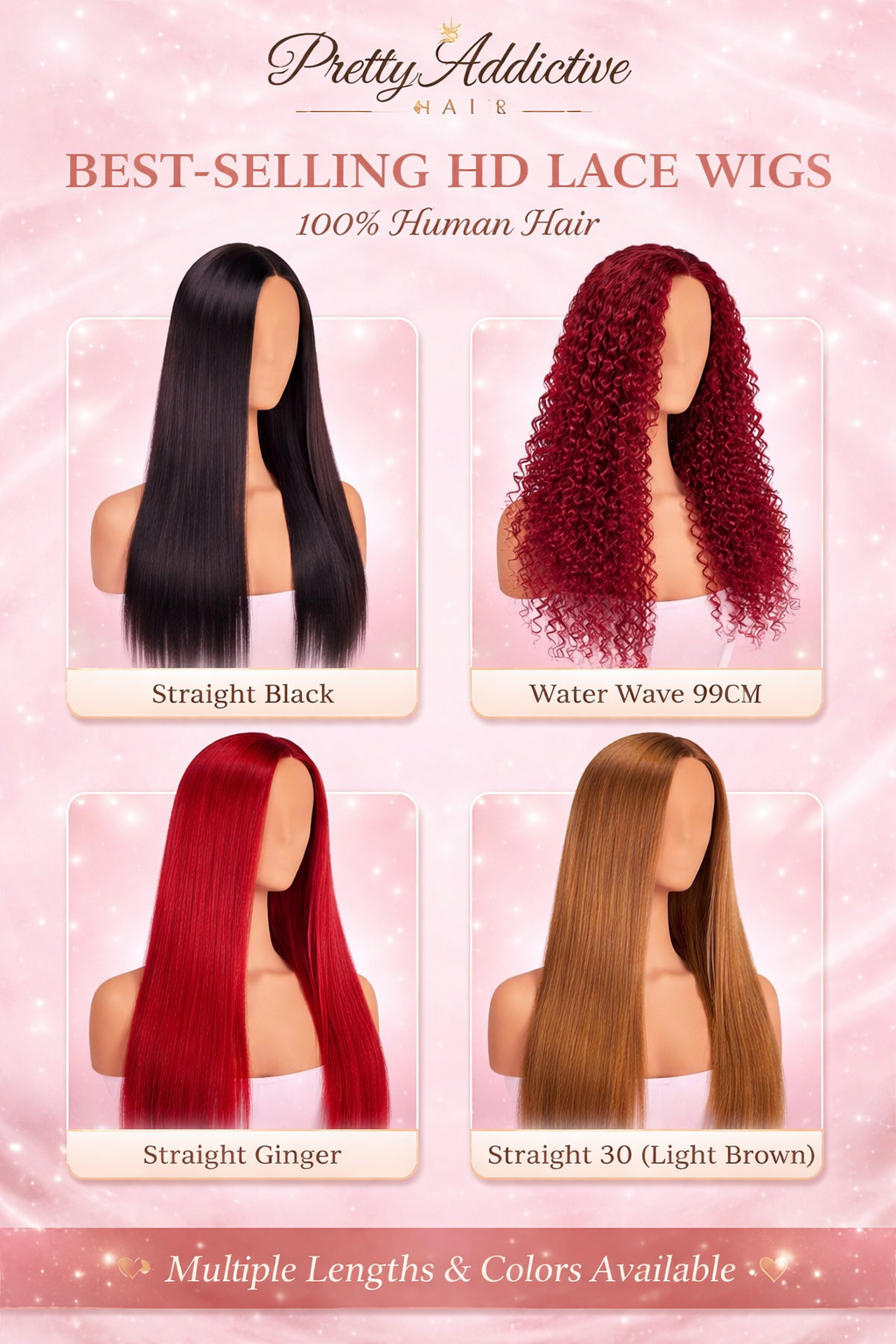 LUXURY HD LACE FRONTAL WIG  100% HAIR