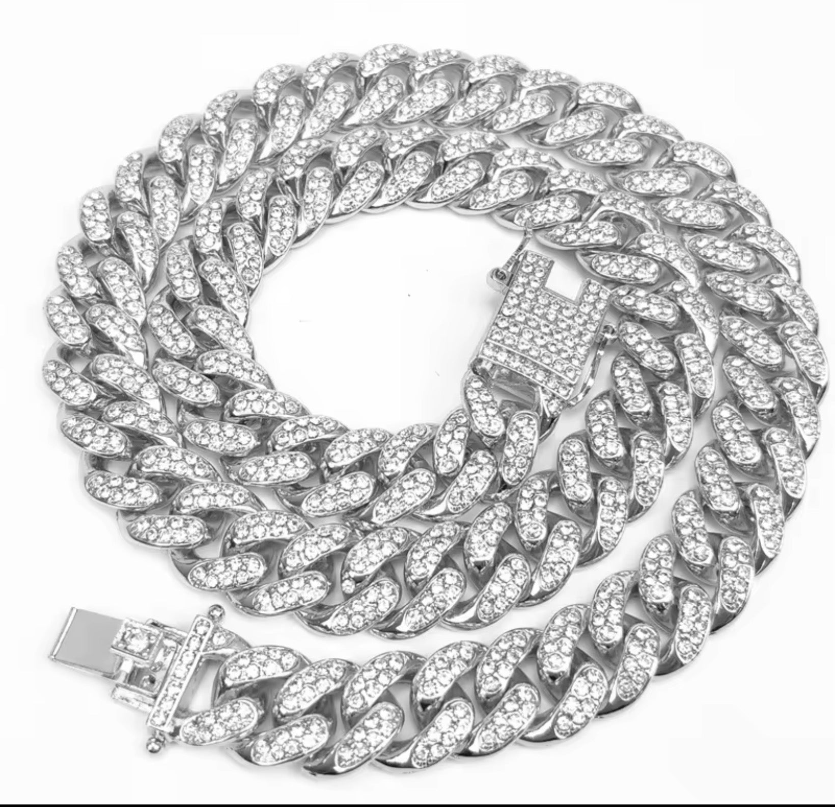 SILVER AND GOLD CUBAIN LINK CHAINS