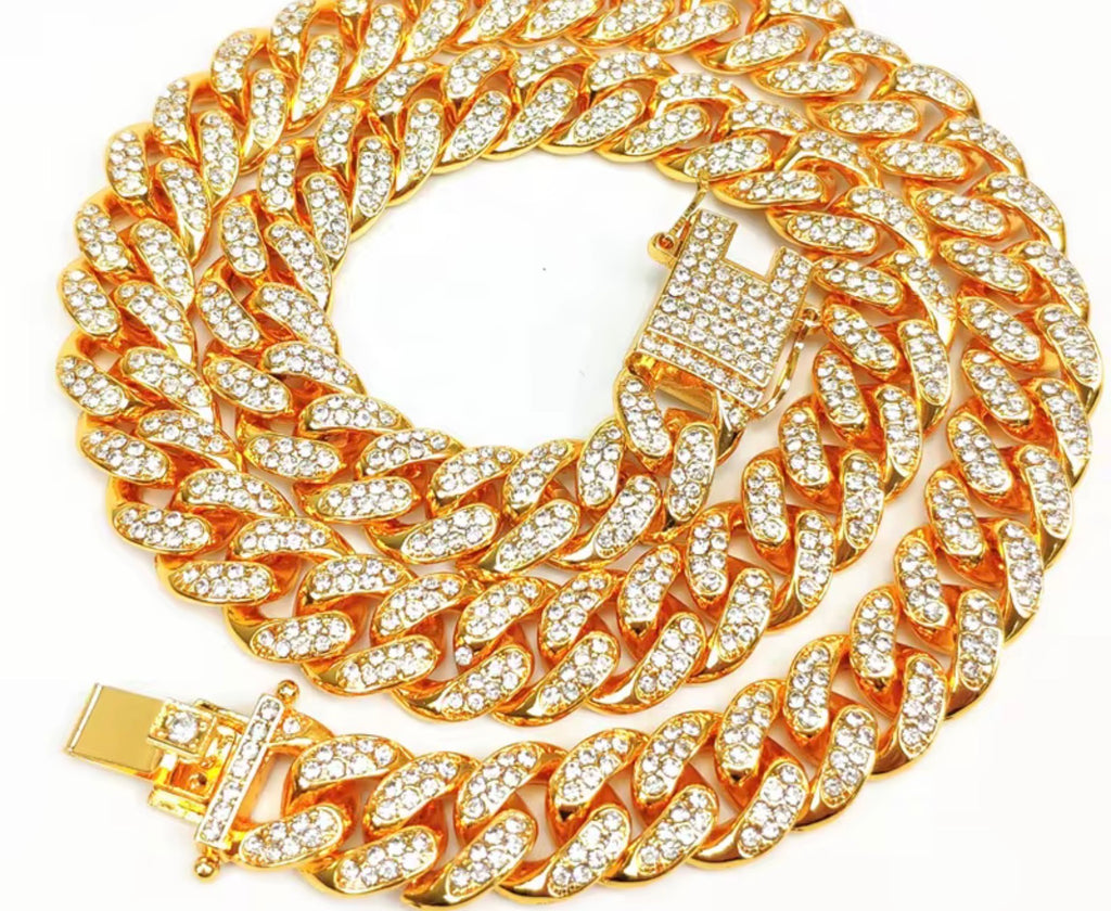 SILVER AND GOLD CUBAIN LINK CHAINS